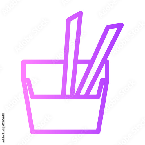 instant noodles gradient icon