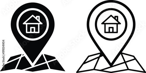 Dual house location map marker