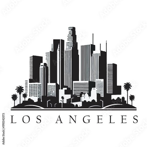 los angeles city skyline vector