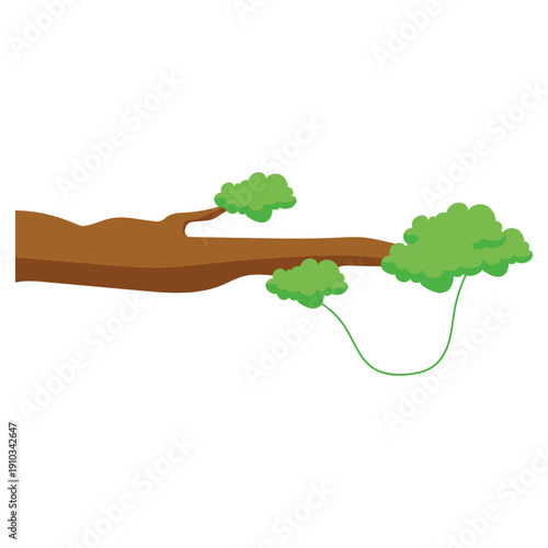 Downward Curved Tree Branch