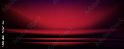 Abstract gradient podium background. Empty red 3D studio background. Clean scene for product presentation mockup template. eps 10