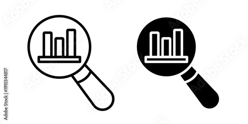 Analysis icon flat vector design. graphic element sign