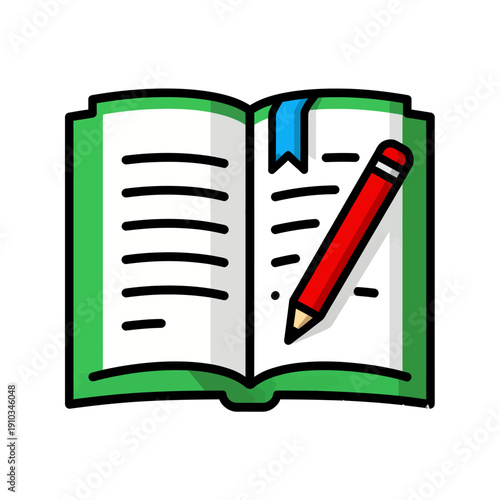 School theme icon set with backpack, book, pencil, and ruler on clean white background.