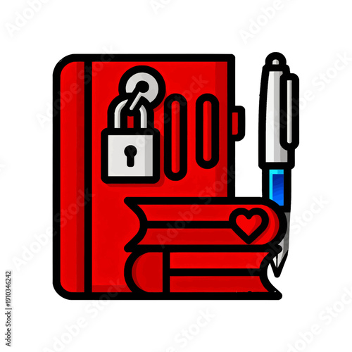School theme icon set with backpack, book, pencil, and ruler on clean white background.
