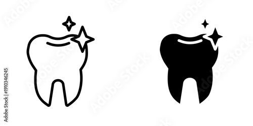 clean tooth icon flat vector design. graphic element sign