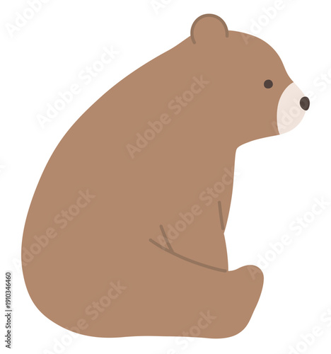 かわいいくまのベクターイラスト。熊、座る