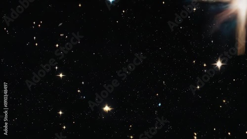 Stunning Starry Night Sky with Nebula.