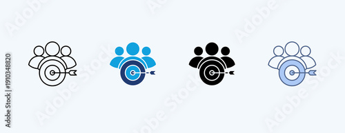 Target Audience Multiple Icon Illustration Vector