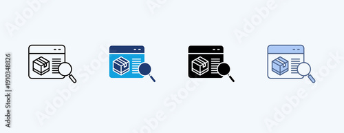 Product Description Multiple Icon Illustration Vector