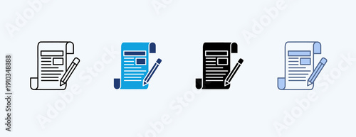 Catchy Headline Multiple Icon Illustration Vector