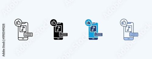 Content Tone Multiple Icon Illustration Vector