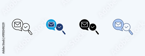 Message Clarity Multiple Icon Illustration Vector