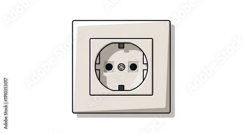 electrical outlet isolated on white