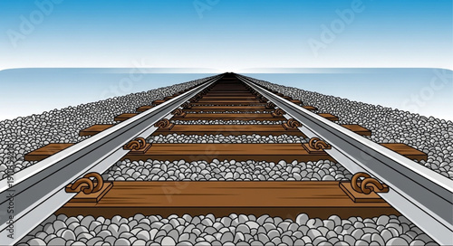 railroad tracks in the distance