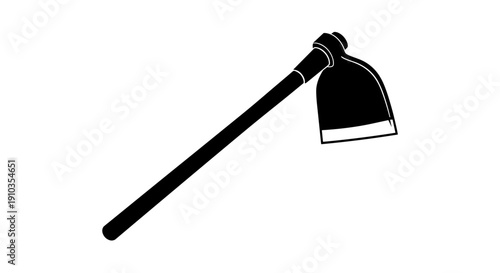 Black Fire Axe with Long Handle.