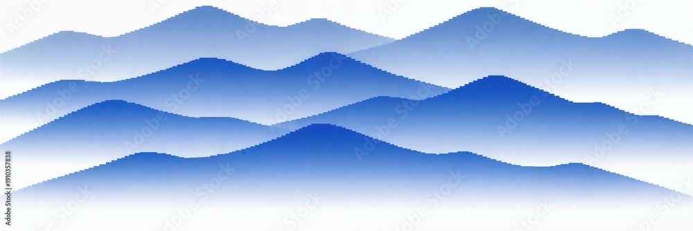 Obraz premium Ink blue gradient mountains