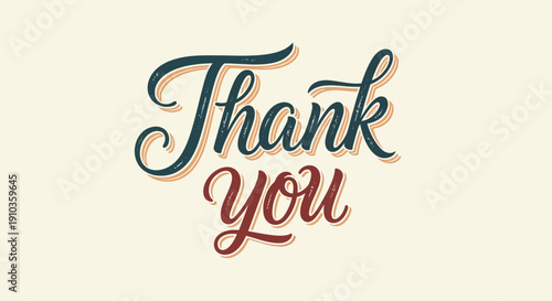 Express your gratitude with elegant and stylish thank you typography, perfect for conveying appreciation and warmth