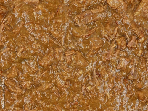 Bild auf Leinwand Homemade beef stew sauce, viewed from above