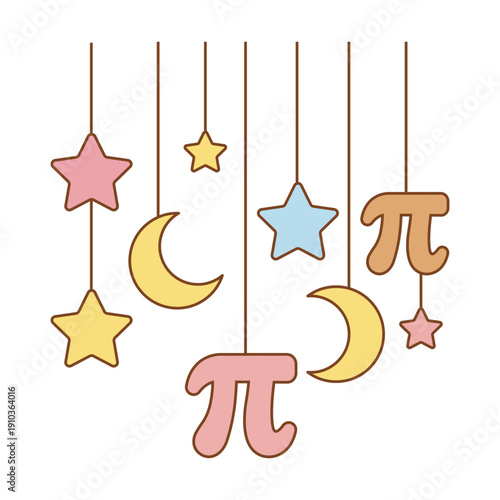 Pi Day Hanging Mobile Decoration