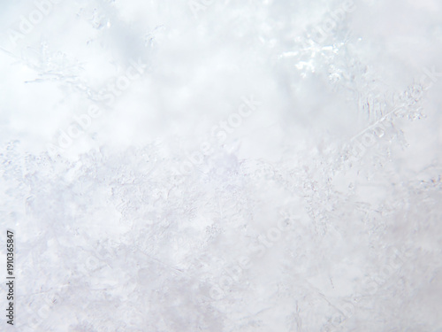 Close up of white snow background