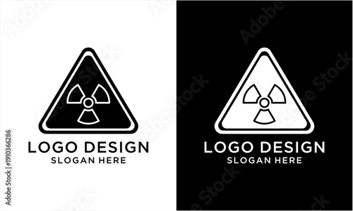 Radiation Warning Symbol Logo Design for Safety and Hazard Awareness.