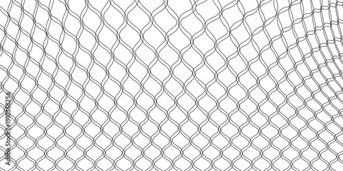 Closeup Of Chain Link Fence Mesh With Repeating Grid Pattern And Industrial Texture