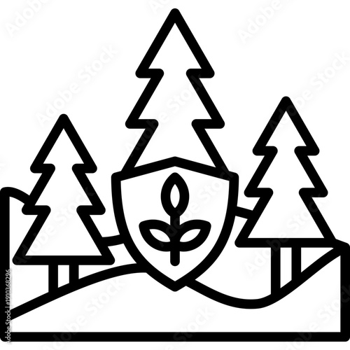 Forest Preservation line icon