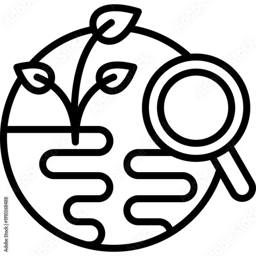 Environmental Impact line icon