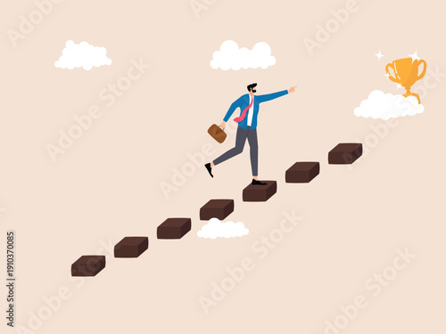 Step-by-Step Path to Success – Career Achievement Illustration
