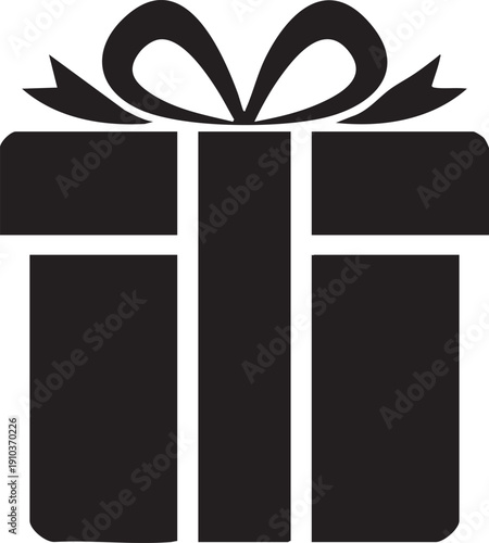 Simple gift box icon with a small, neat bow on top