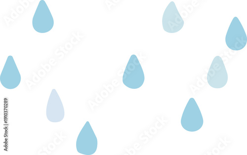 빗방울 일러스트, 비구름