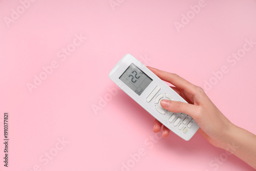 Female hand with air condit...