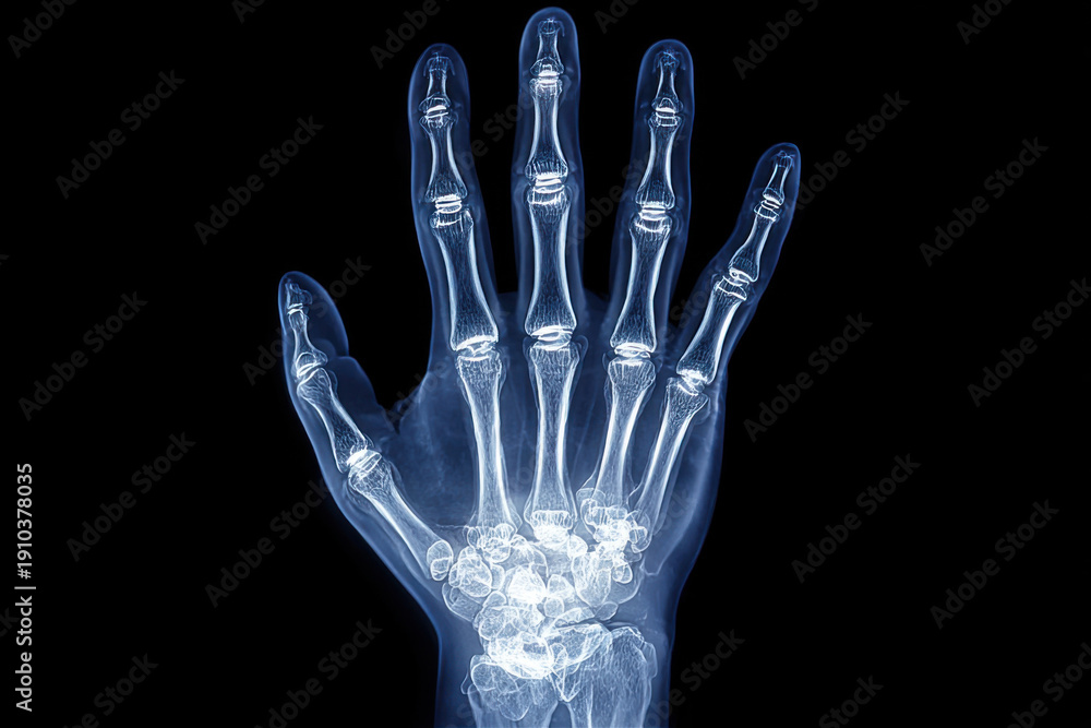 Naklejka premium X-ray photograph of human arm bones