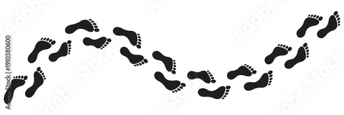 Human Footprint and Shoe Print Icons – Insole and Foot Tracking Vector EPS PNG, Walking Footstep Icons – Human Track Marks Vector, Human Step and Foot Tracking Symbols – Outline Vector