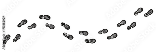 Human Footprint and Shoe Print Icons – Insole and Foot Tracking Vector EPS PNG, Footprint and Shoe Sole Icons – Human Step Tracking Symbols, Walking Footstep Icons – Human Track Marks Vector