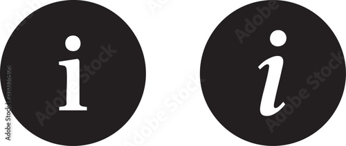 Information Icons Set, Info Symbol Collection, Help and Support Sign Pack