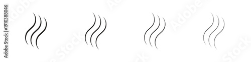 Hair icon, thin line symbols. eps 10 vector