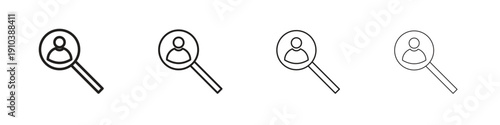 Hiring icon, thin line symbols. eps 10 vector