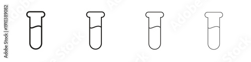 Lab flask icon, thin line symbols. eps 10 vector