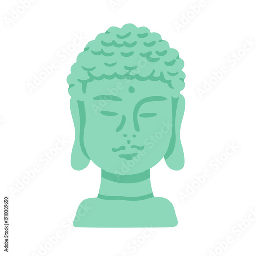 Jade Buddha head statue
