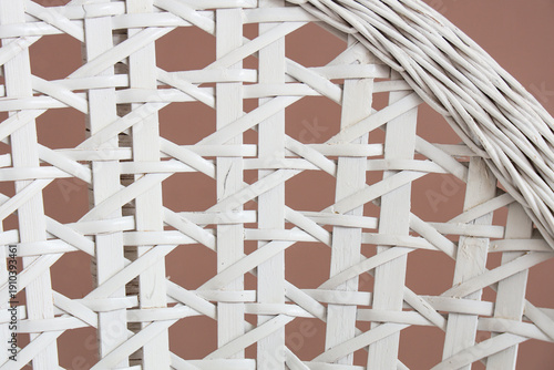 Texture of white wicker arm...