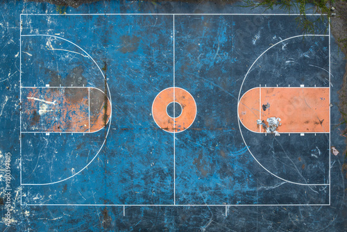 Abandoned Basketball Court in Stone Mountain, Georgia