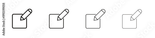 Register icon, thin line symbols. eps 10 vector