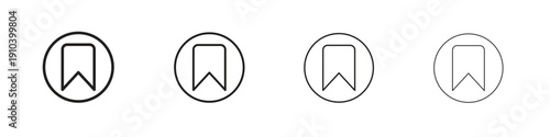 Save post icon, thin line symbols. eps 10 vector