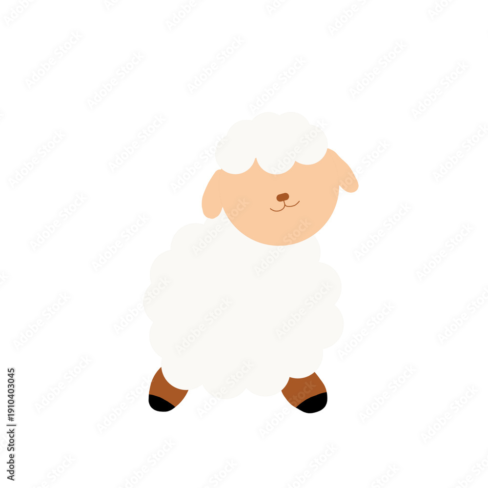 Fototapeta premium Baby Sheep Illustration