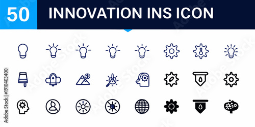 Innovative business icons for modern technology and growth strategies
