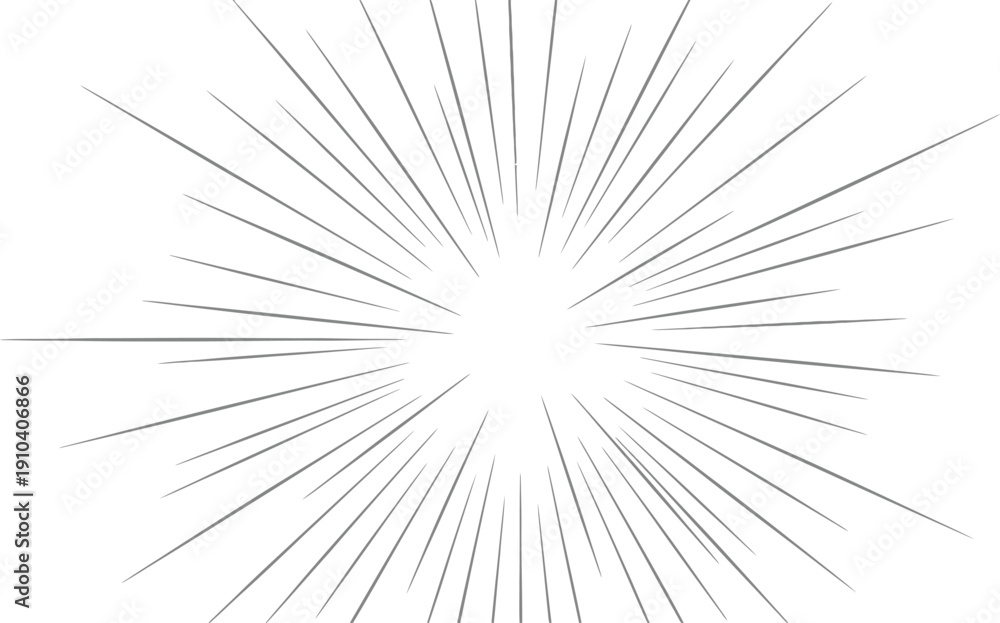 Obraz premium Dynamic burst of energy with radiating lines on white background