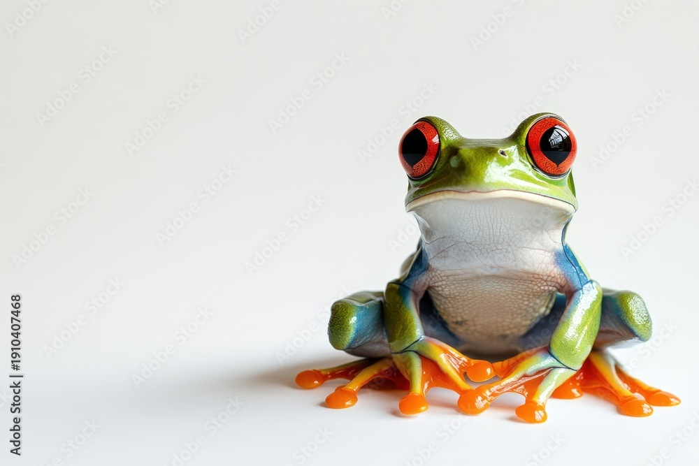 Fototapeta premium Frog on White Background