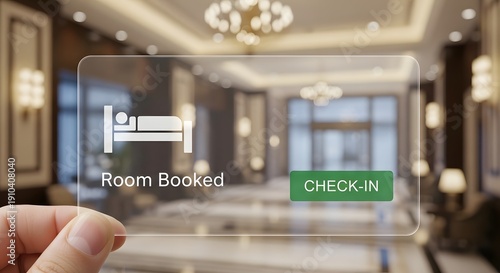 Digital confirmation of hotel room booking displayed on a smartphone screen