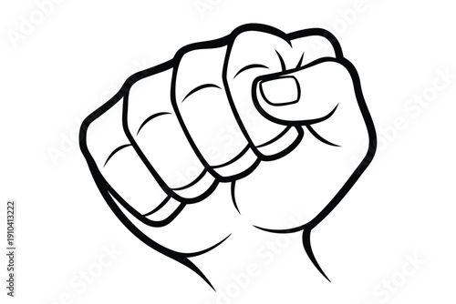Fist, Clenched Hand Outline